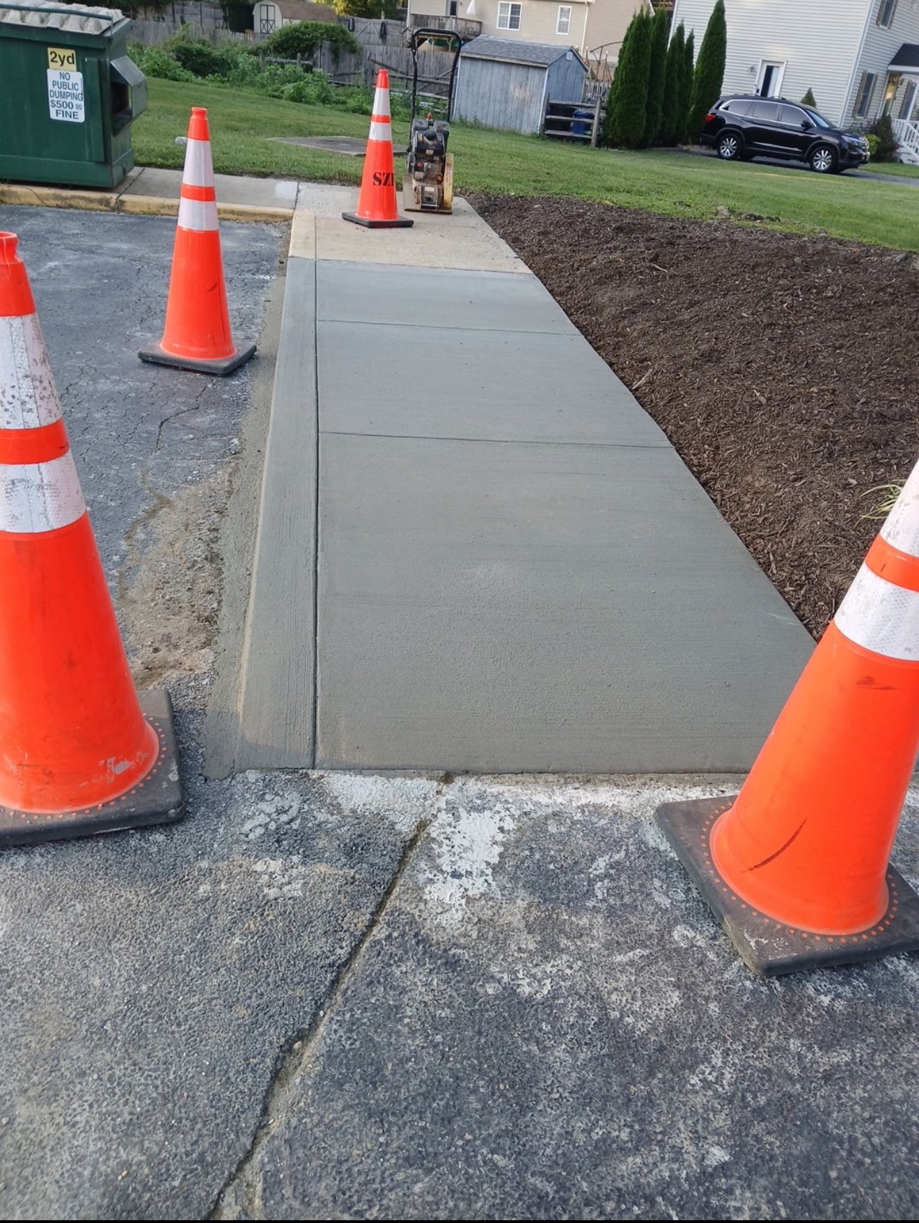 Concrete walkway panel replacement on the Eastern Shore
