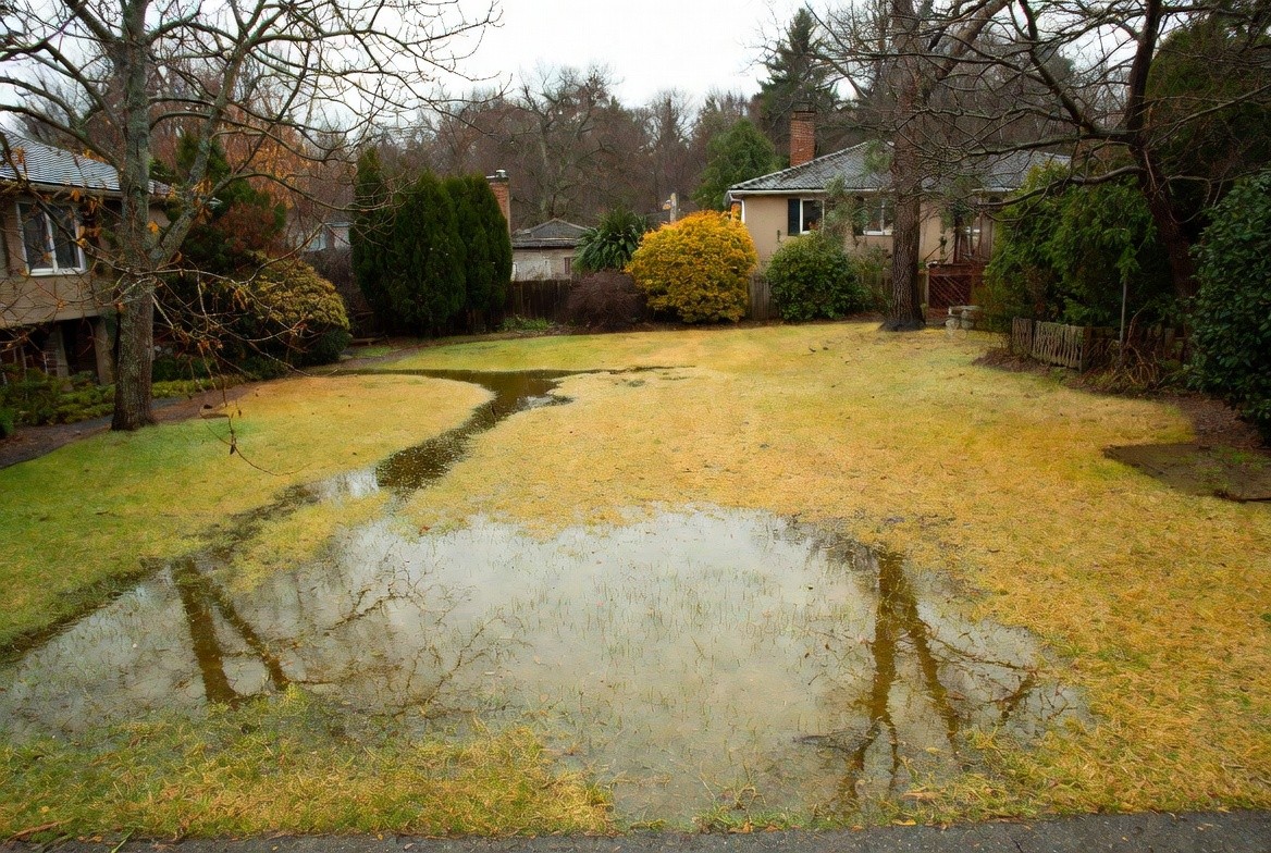 Site grading and soil preparation before lawn installation