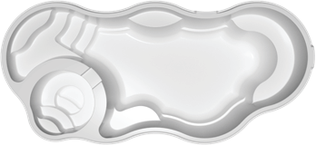 Bermuda 12 Deluxe fiberglass pool shape