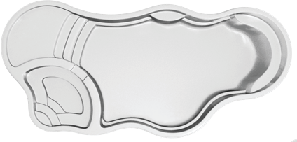 Bermuda 16.35 Deluxe fiberglass pool shape